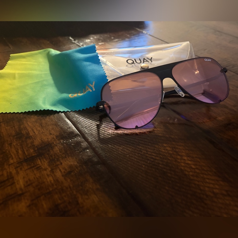 Quay Australia Black and Purple Sunglasses